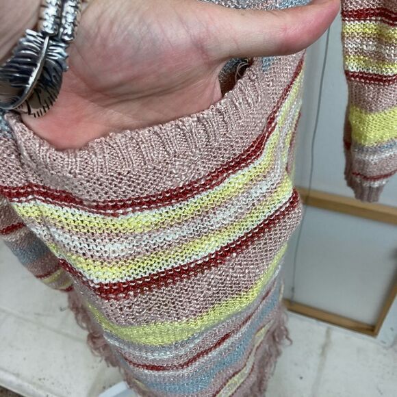 Wonderly cozy longer open cardigan / pockets & fringed bottom 🌺 - Picture 3 of 6